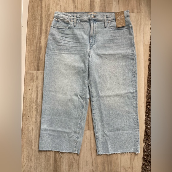 Madewell The Plus Perfect Vintage Wide-Leg Crop Jean in ward wash 33P - Picture 5 of 12